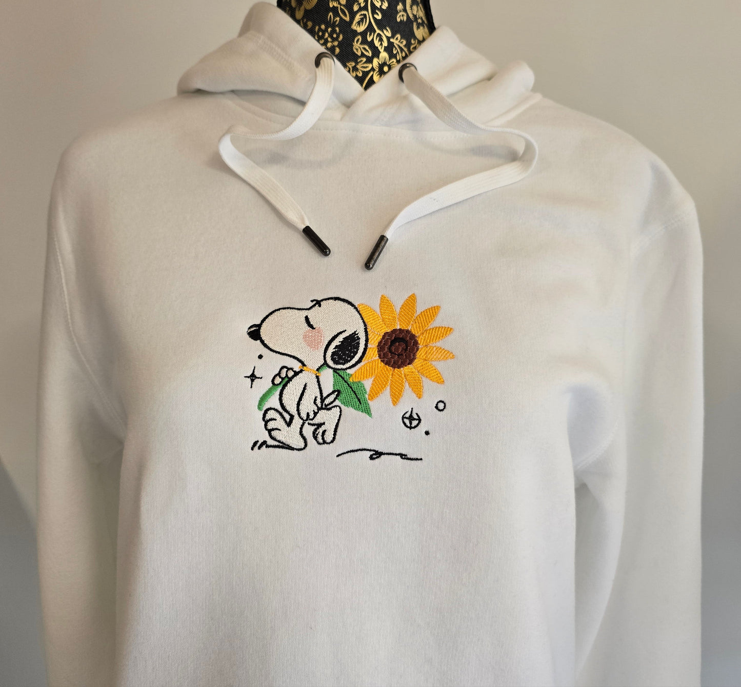 Sweat brodé à capuche - "Snoopy & Sunflower"