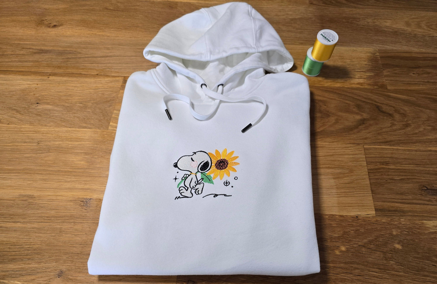 Sweat brodé à capuche - "Snoopy & Sunflower"