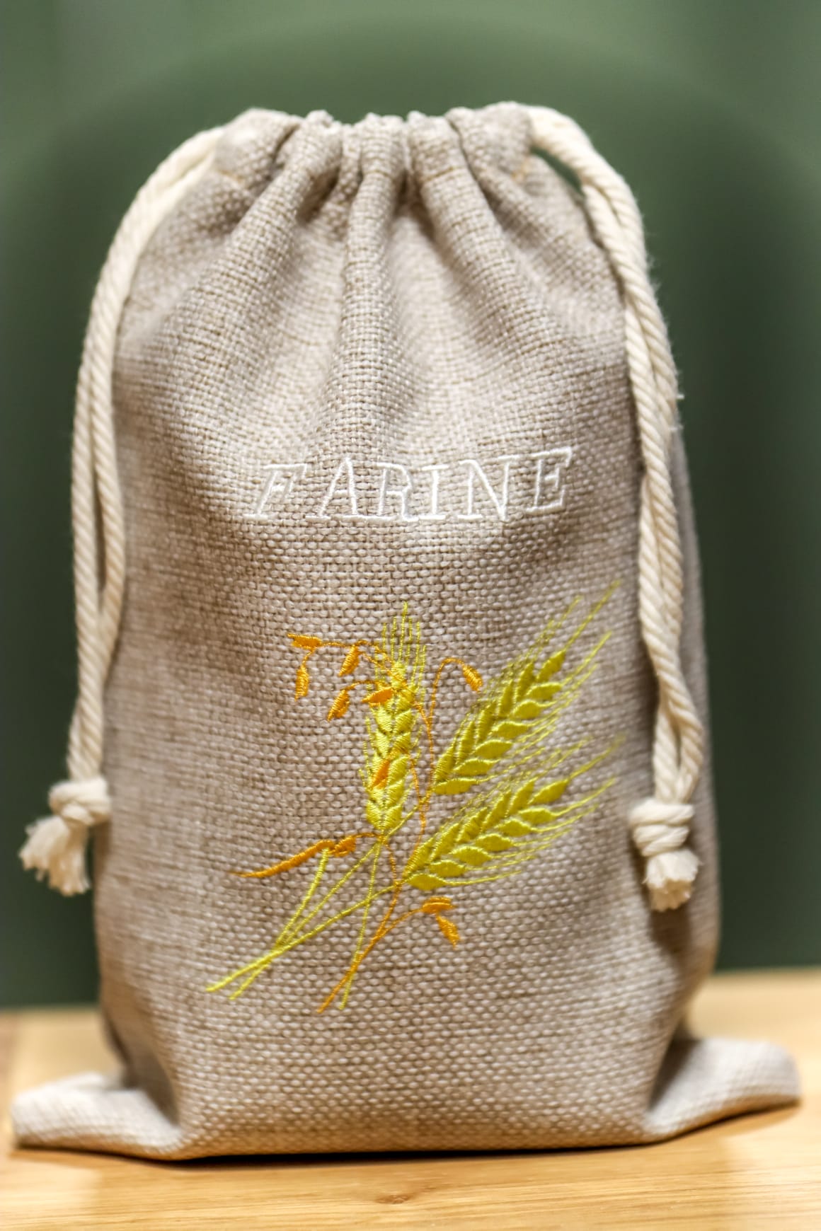 Sac à Farine Brodé – Brins de blé
