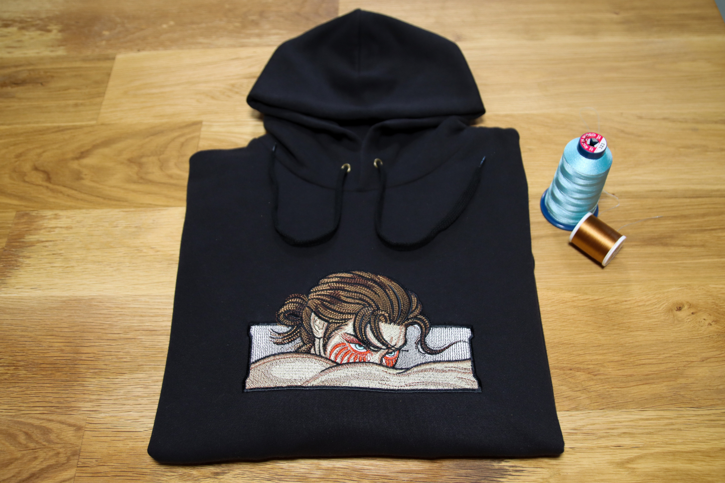 Sweat brodé à capuche "Eren - Ange Déchu"