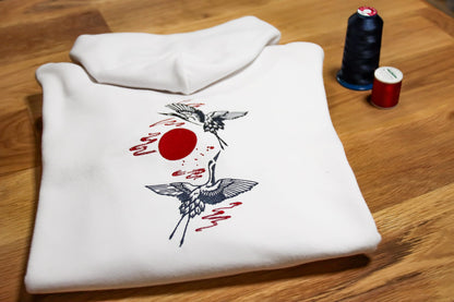 Sweat brodé à capuche - "Éclat du Japon"