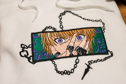 Sweat brodé à capuche "Kurapika"
