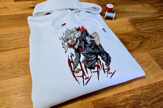 Sweat brodé à capuche "Okarun"