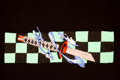 Sweat brodé sans capuche "Souffle de l'eau" – Demon Slayer